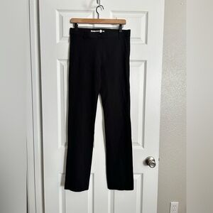 Betabrand TALL/LONG Women's Black Dress Yoga Pant Straight Leg Medium Pull-on
